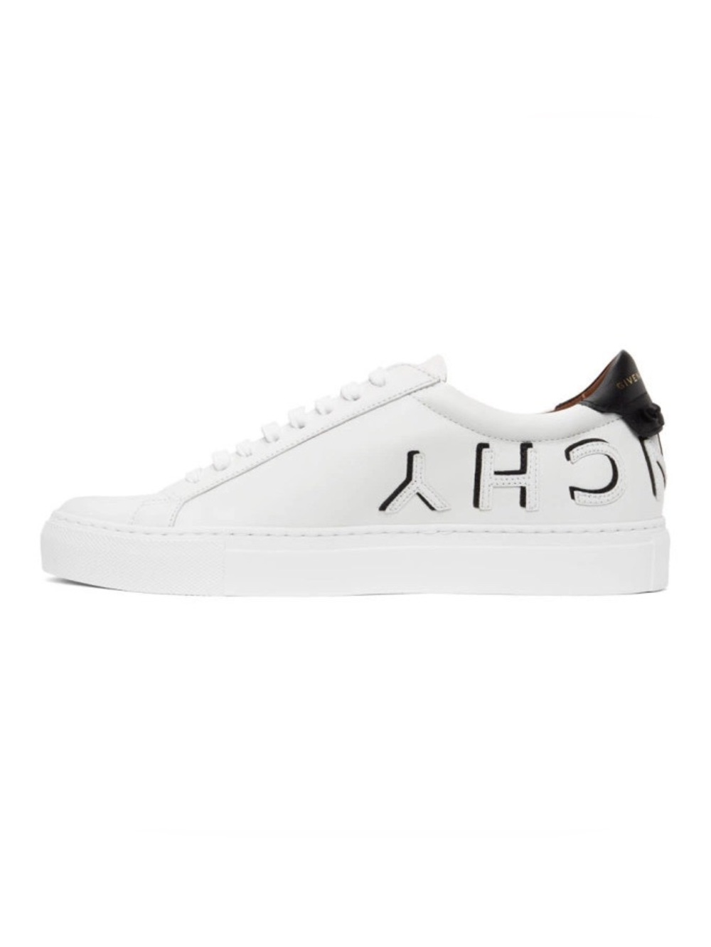 GIVENCHY White and Black Reverse Logo Urban Street Sneakers Size 38